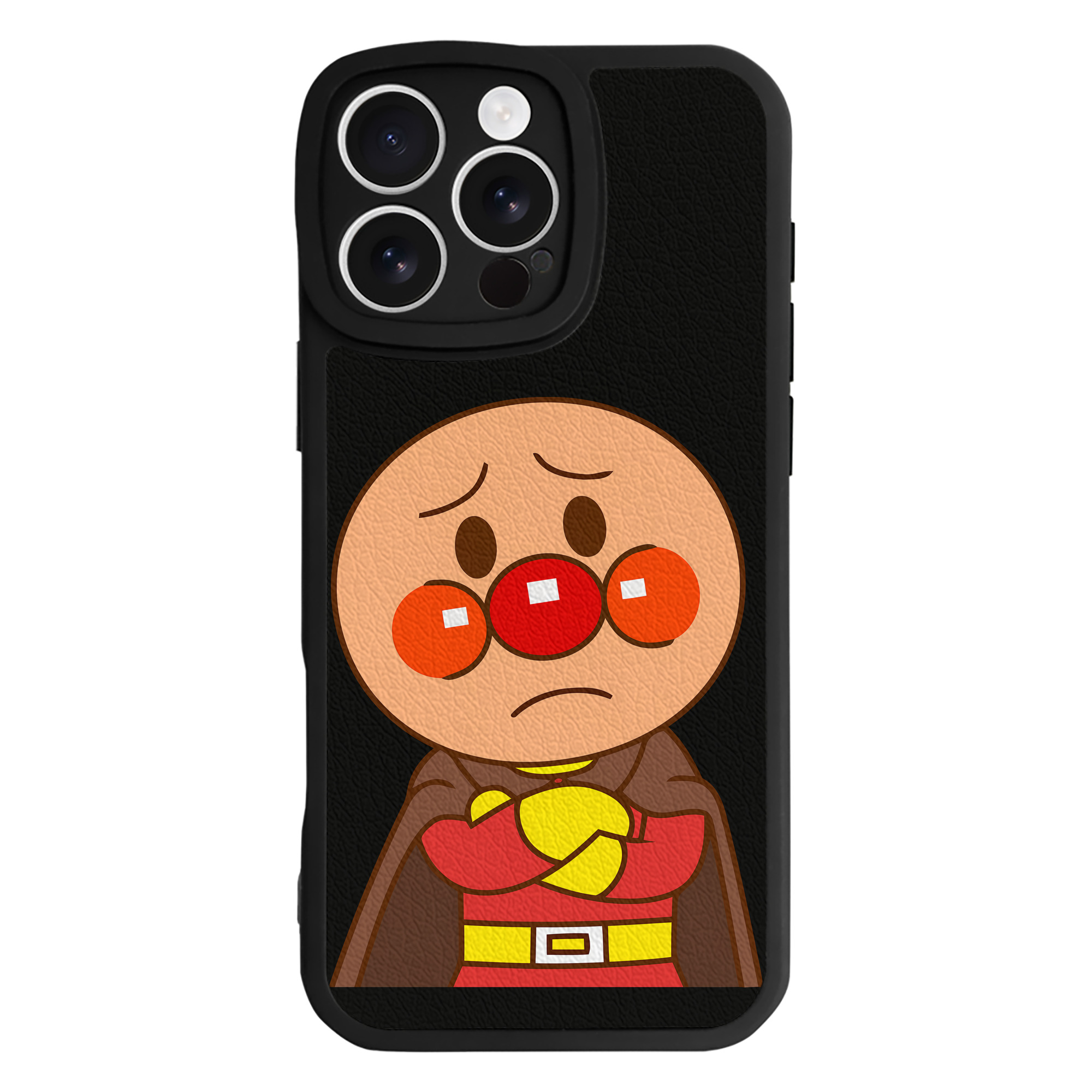 （画像用） アンパンマン Anpanman 【iPhone 16シリーズ対応】シリコンスマホケース（レザー調） 材質：シリコン